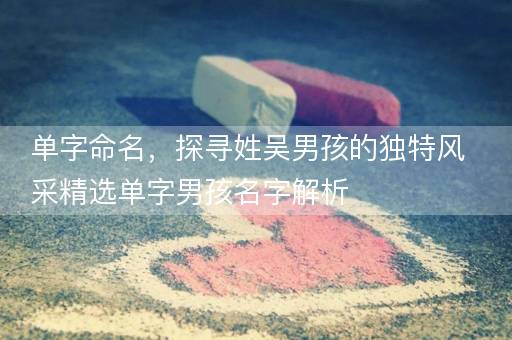 单字命名，探寻姓吴男孩的独特风采精选单字男孩名字解析