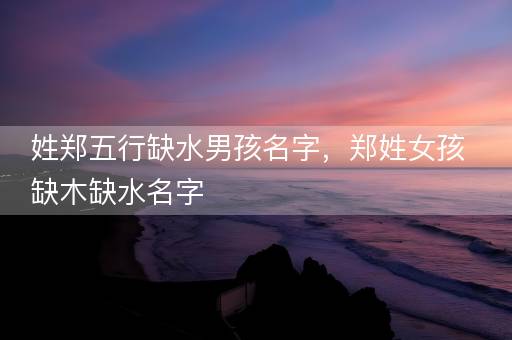 姓郑五行缺水男孩名字，郑姓女孩缺木缺水名字