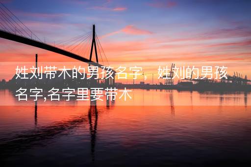 姓刘带木的男孩名字，姓刘的男孩名字,名字里要带木